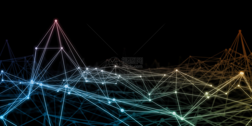 技术网络作为未来的抽象背景概念图片