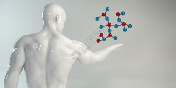 具有分子结构摘要背景的医疗科学背景图片