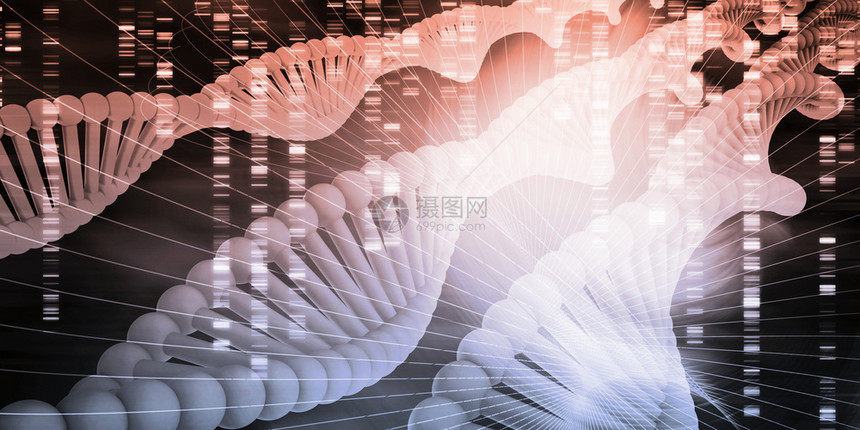 现代遗传学和DNA分析背景概念图片
