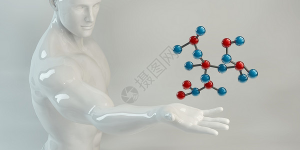 分子工程和研究发展概念背景图片