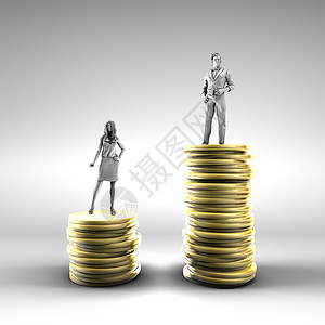 酬勤男女薪酬差距与低妇女的酬差距设计图片