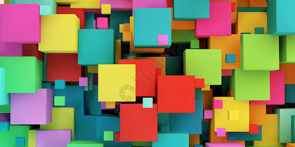 彩色立方体多的抽象背景艺术彩色立方体多的背景图片