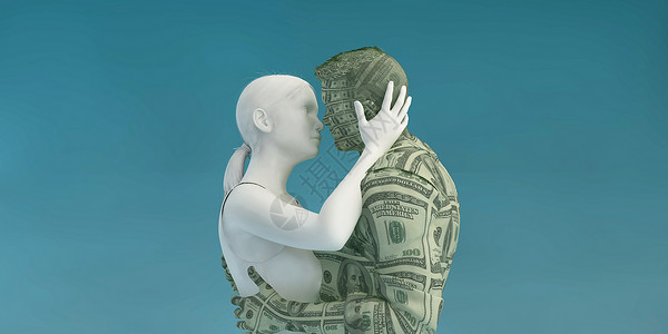 男人网钱以婚姻概念结以金钱设计图片