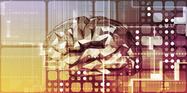 未来利用联接的脑界面概念技术图片