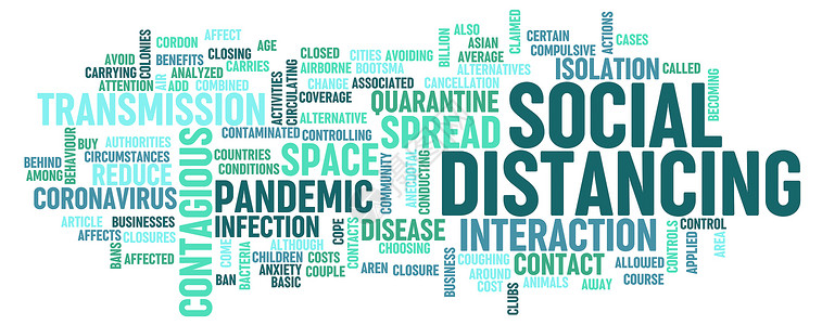 防止科罗纳传播的社会障碍背景图片