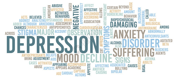 双相情感障碍作为精神疾病障碍的抑郁症概念背景设计图片