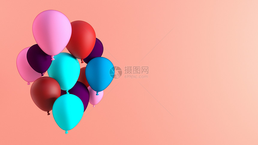 政党庆祝欢乐艺术的创意气球背景图片