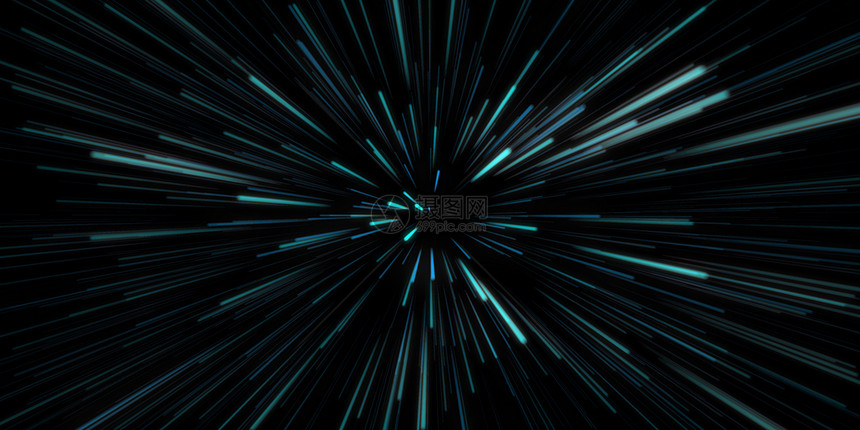 蓝色运动中穿越宇宙的超空间跳跃图片