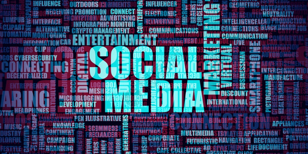 社会媒体技术商业概念背景社会媒体背景图片