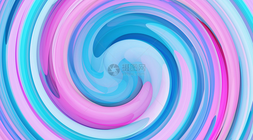 蓝色和紫螺旋中的卡通背景图片