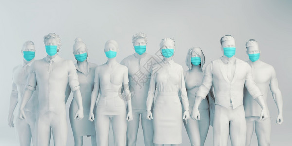 商业界人士佩戴医疗面具以防止传播商业界人士佩戴医疗面具图片