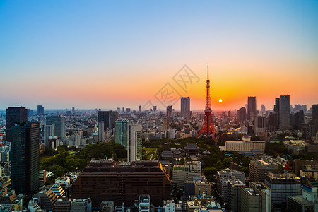 日本东京市落时的城风景图片