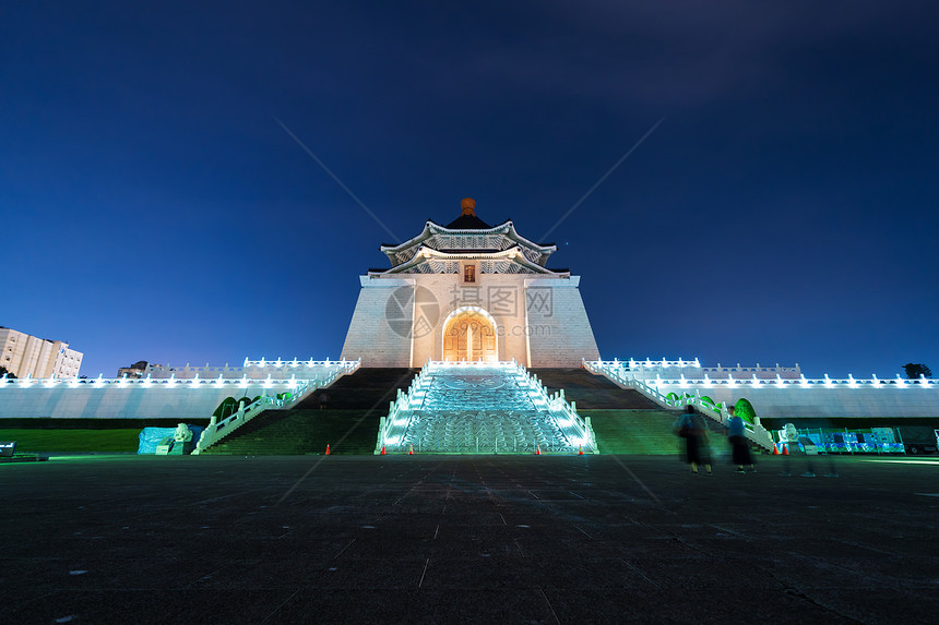 清介石纪念厅晚上在台北湾著名之地北图片