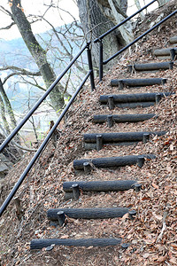 通往山地公园升起的楼梯走廊图片