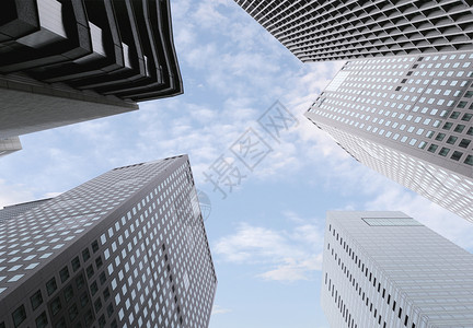 日本市区的摩天大楼或高图片