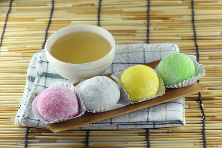 日本甜点由粘糊的米做成叫大福背景图片