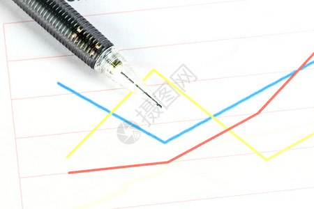闭合机械铅笔指向线条图的点图片
