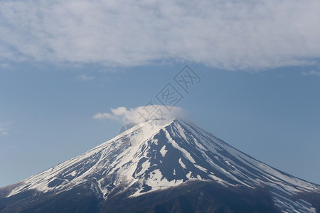 富士山天气晴朗的早晨图片