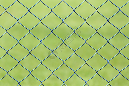 花园里绿草坪的铁丝网或笼设计背景背景图片