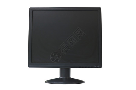 白色背景的框架LED计算机屏幕监测器并有剪切路径背景图片