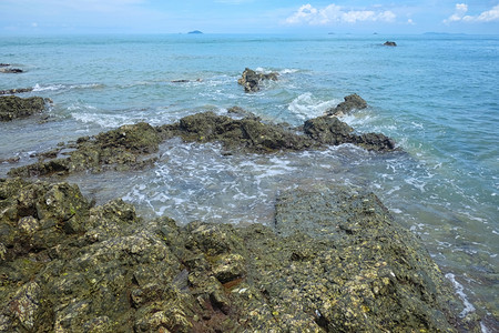 泰国东部的旅游景点天气晴朗的热带海洋图片