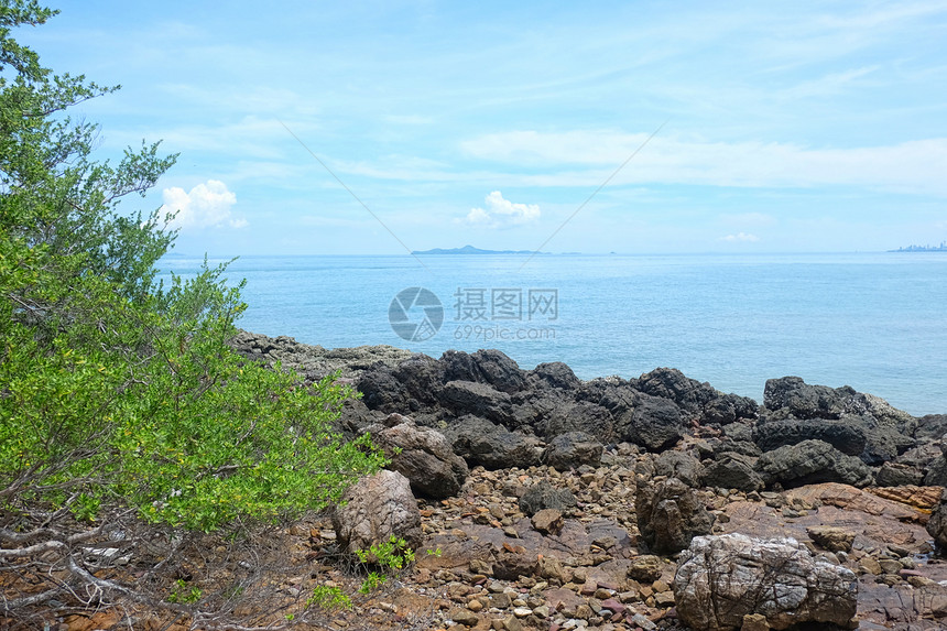 泰国东部的旅游景点天气晴朗的热带海洋图片