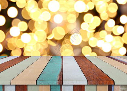 木桌地板和圣诞节布基背景设计您的工作概念节图片