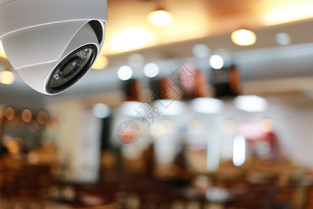 咖啡厅的闭路电视工具安全系统设备并拥有计空间图片