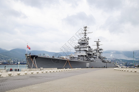 海港博物馆Novorossiysk俄罗斯2016年5月8日海军上将库图佐夫Novorossiysk海港地区军上将库图佐夫诺沃罗西斯克海港地背景