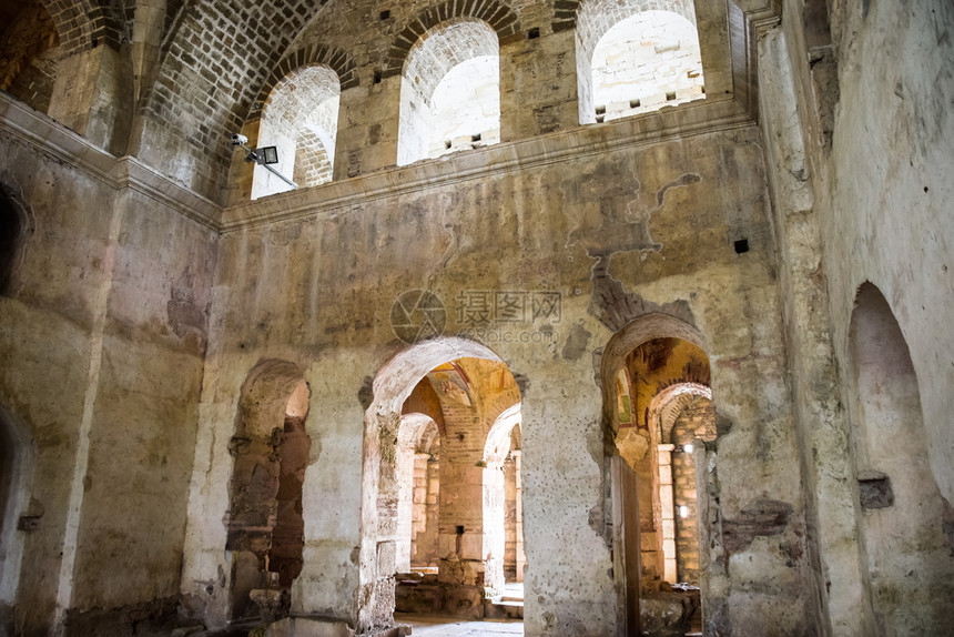 土耳其圣尼古拉教堂建筑寺庙墙上的Demre墙柱子和壁纸图片