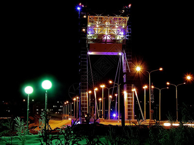 桥在夜间照明塞勒哈尔德的桥桥在夜间照明塞勒哈尔德的桥图片