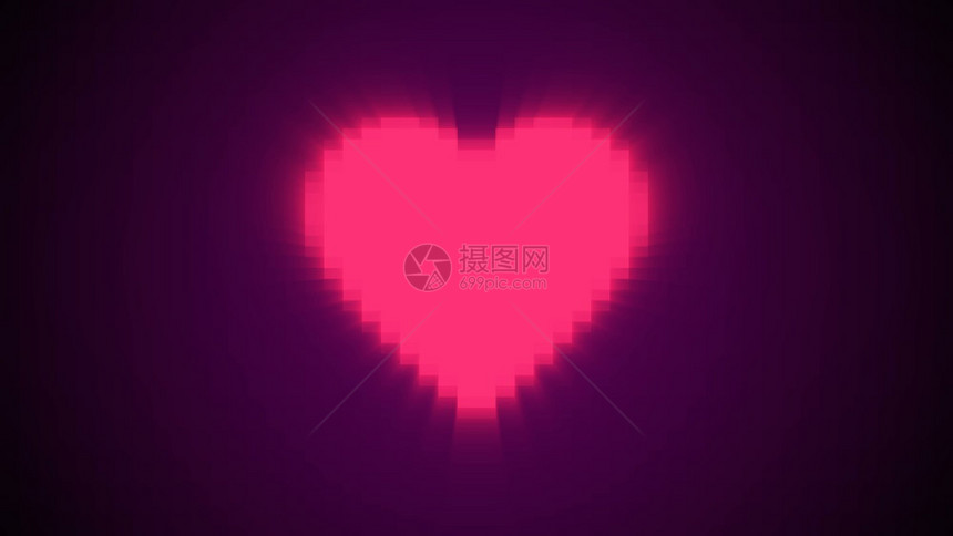 Mosaic用简单的心脏这是爱和健康的象征抽3D计算机创造了背景用简单的心脏抽象传递背景图片