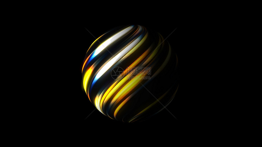 以黑色3D抛光背景计算机生成的亮光线环球黑色3D转换背景计算机生成的亮光线环球图片