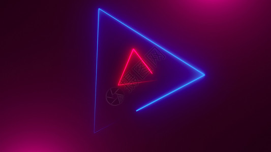 扭曲的三角形空间中许多有线三角形抽象计算机生成背景3D转换回圆空间中许多有线三角形3D转换背景