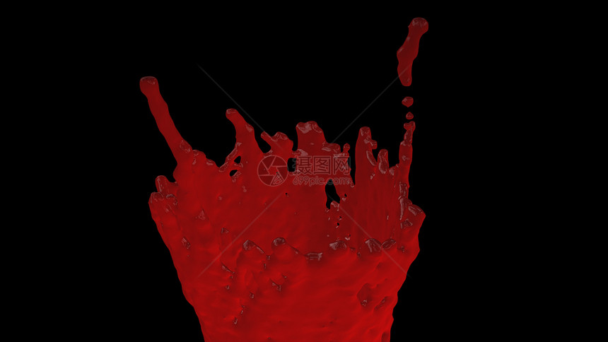 红色血溅在黑3提取可怕的和背景3电脑生成的插图提取可怕的背景3图片
