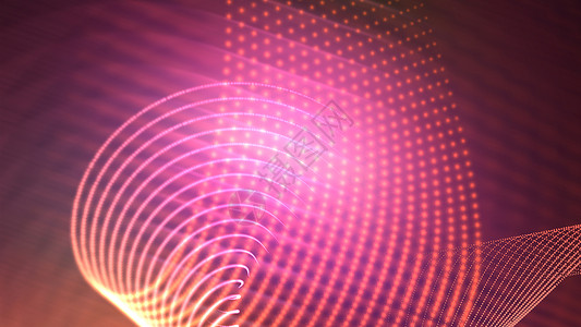 点线粒子光圈用曲线粒子挥动现代背景3d计算机生成的插图用曲线计算机生成的插图点线抽象用曲计算机生成的插图背景