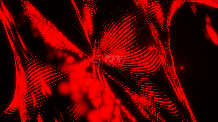 光线和颗粒美丽的卷状表面螺旋效应3D翻背景计算机抽象化光线和粒子3D背景计算机抽象化图片