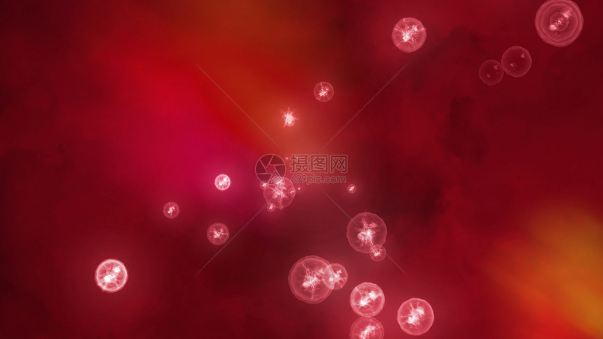 与许多小恒星的红空间活动现代的3D变抽象计算机生成与许多小恒星的红空间活动计算机生成图片