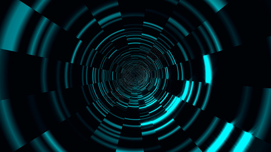 具有闪亮粒子的抽象技术隧道在虚拟空间移动在旅行3D翻滚背景带有闪亮粒子的抽象技术隧道3D翻滚背景图片