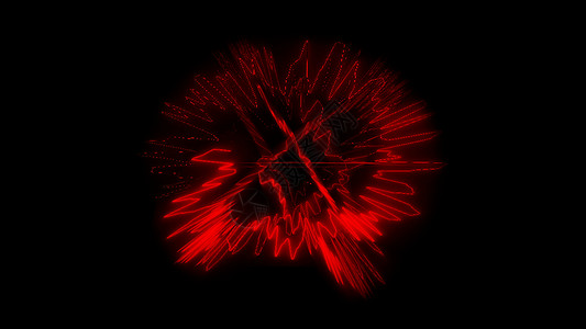 ZigZagneon球体在暗空动态3D形状D计算机生成背景光球在暗空3D使计算机生成背景背景图片