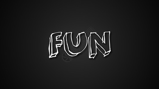 FUN有趣的文字Fun框架如蠕虫3D翻背景计算机为快乐的创造了背景框架如蠕虫3d转化背景计算机为快乐的创造了背景背景