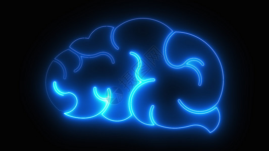 火焰线性光效计算机生成了人类大脑的图标使用有线光运行通过surgers3D转换计算机生成了有线光运行通过surders生成了有线光运行的大脑背景