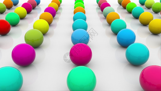 许多彩色气球行等量背景计算机生成3张背景多个彩色光球行图片
