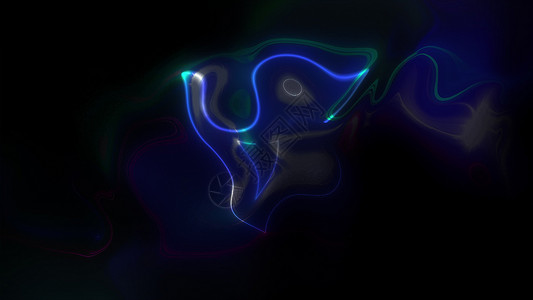 等离子体中闪烁的彩色灯光反射计算机生成抽象背景3D映射液体中闪烁的彩色灯光映射背景图片