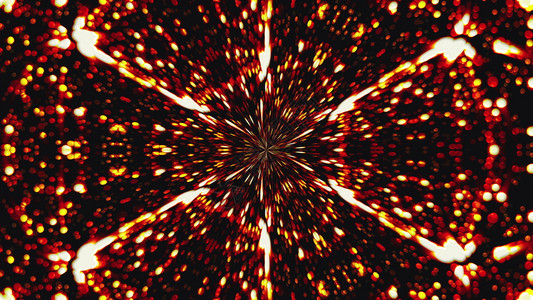 三维渲染从中心辐射出闪烁的金色粒子背景为黑色计算机生成抽象背景从中心辐射的金色粒子在黑色背景上进行三维渲染计算机生成抽象背景背景图片