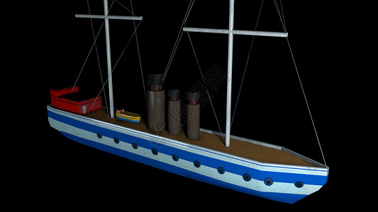 线框模型计算机生成了简单的船体布局没有黑色背景的帆高质量3D转换计算机生成了黑色背景的简单船体布局转换背景