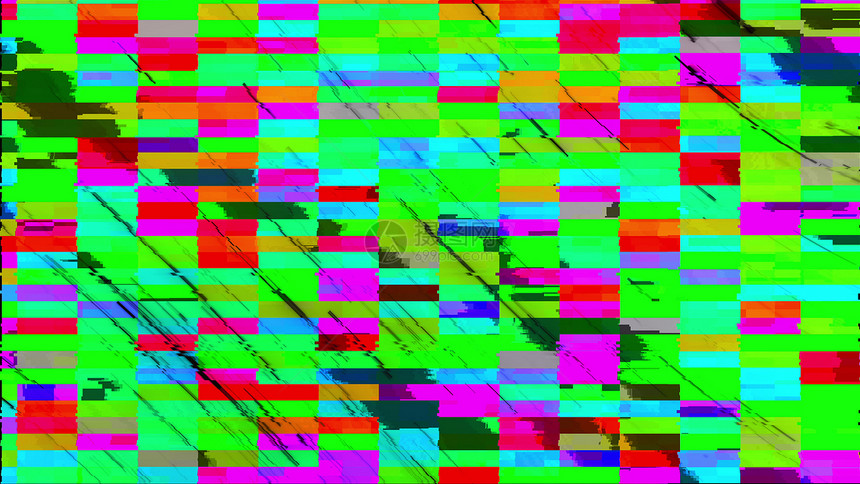 计算机生成的glitch3d显示视频错误像素多色zigzags噪音电脑生成的像素多色zigzags显示视频错误图片