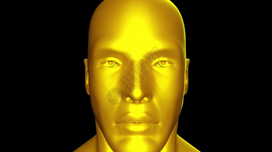 显示金人头部和脸计算机生成背景3D显示头部特端旋转的精简形状演示金人头部和脸计算机生成背景显示头部的精简形状在屏幕上旋转背景图片