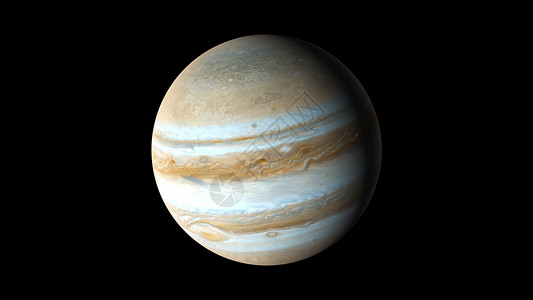 木星从黑暗和光照的两边旋转计算机生成了木星3D提供了现实宇宙背景该图像的元素由美国航天局展示木星从黑暗和光照的两边旋转计算机生成背景