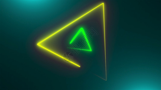 空间中许多有线三角形抽象计算机生成背景3D转换回圆空间中许多有线三角形3D转换背景图片
